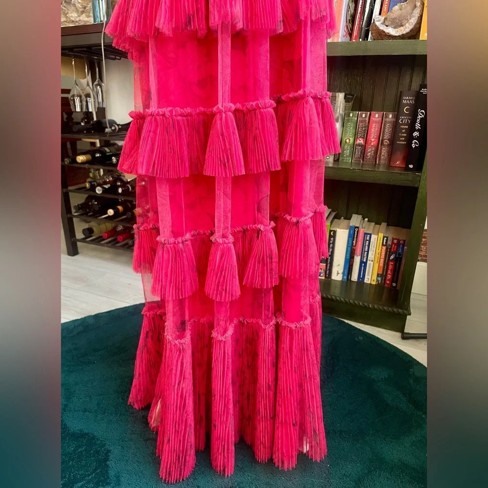 NWT Hutch Freya Sleeveless Tiered Tulle Maxi Dress - Picture 9 of 9